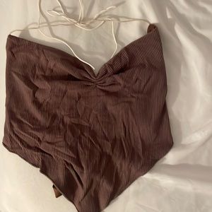White fox haltered top
